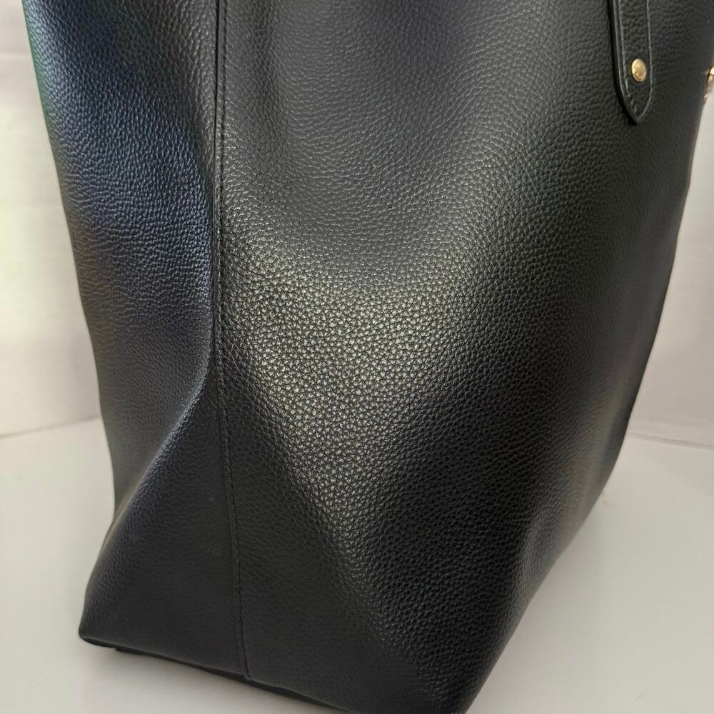 Coach Town tote bag pebbled leather extra large purse black - Picture 8 of 15